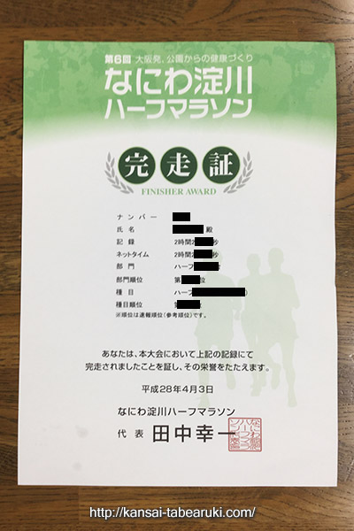 完走証