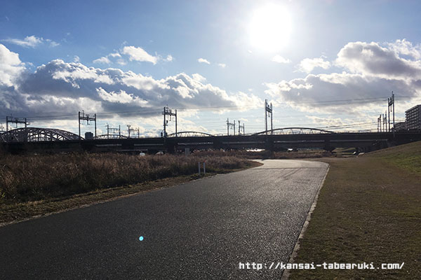淀川ジョギング 十三大橋