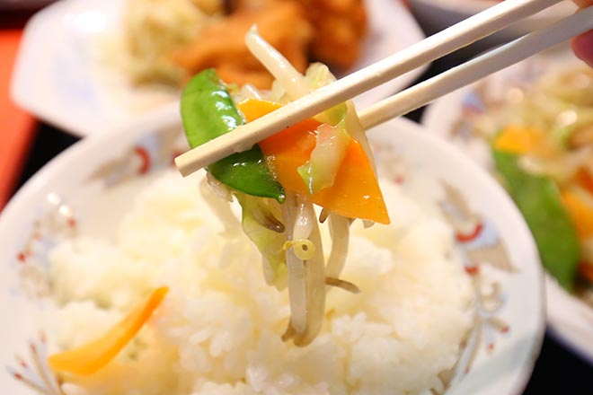 野菜炒め定食を食べてみた